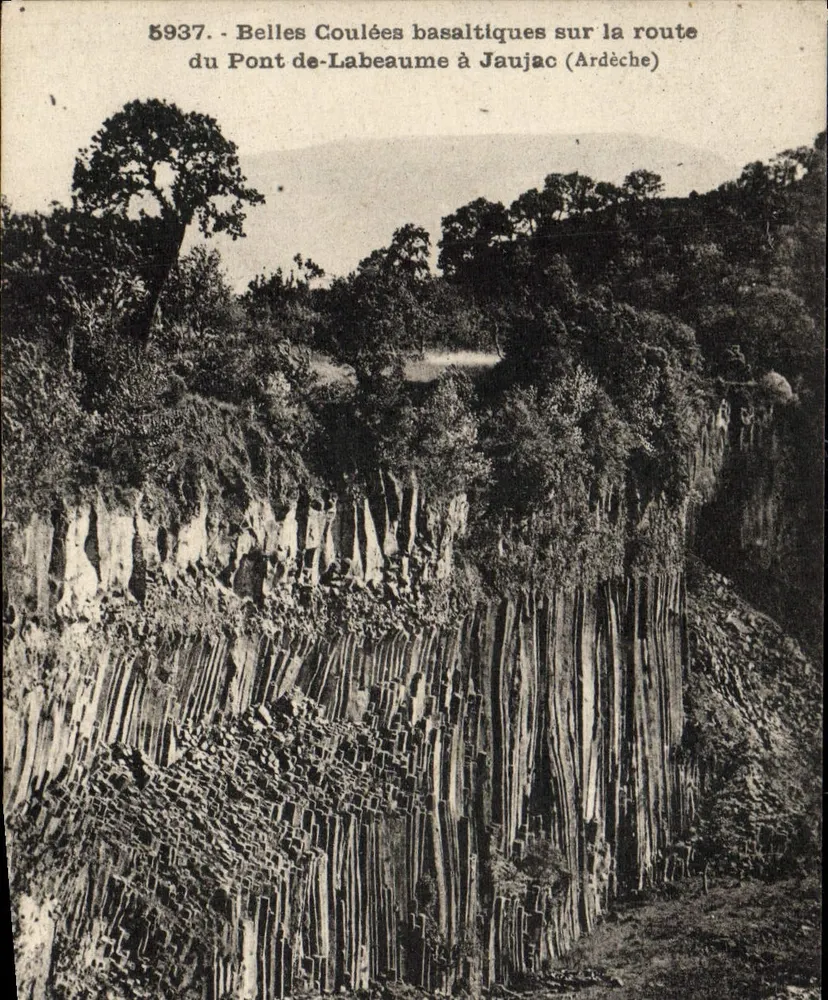 Basaltströme entlang der Straße zum Pont-de-Labeaume in Jaujac (Ardèche) — 5937 — Éditions d'Art Margerit-Brémond, Le Puy - Vorderseite