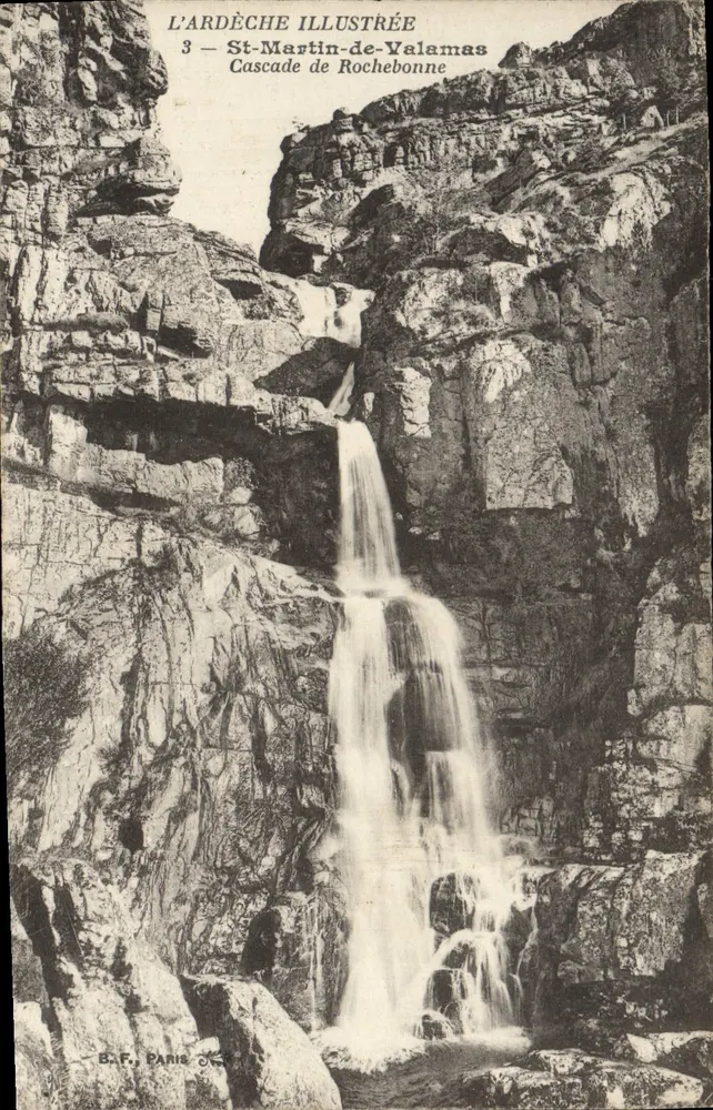 St-Martin-de-Valamas — Wasserfall Rochebonne — Illustriertes Ardèche Heft 3 - Vorderseite