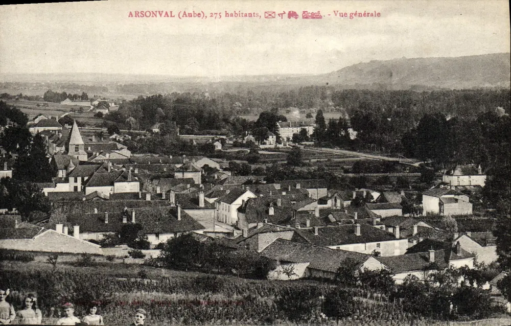 Arsonval (Aube), 275 habitantes — Vista geral — Editor Brech - Frente