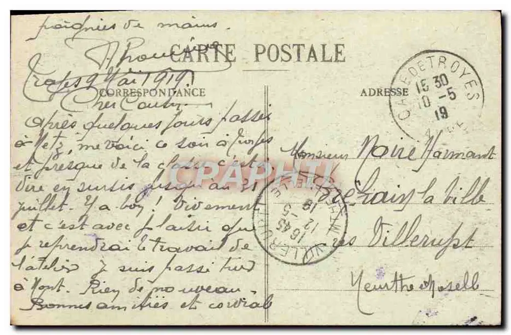 Troyes - Panorama Nord (Ansicht vom Madeleine) — unbekannter Verlag, Nr. 21 - Rückseite