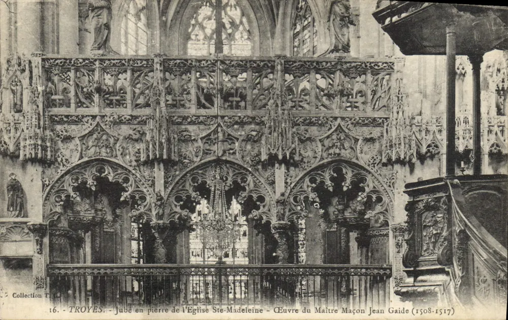 Troyes - Jüble der Kirche Sainte-Madeleine - Werk des Meistersteinmetzen Jean Gaide (1508-1517) - Vorderseite