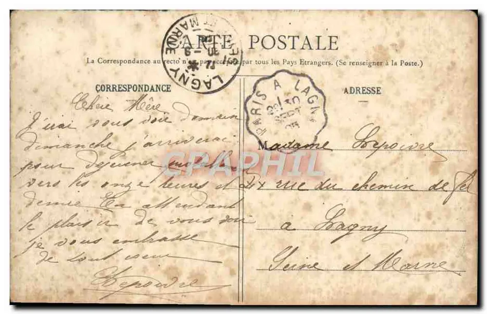 Troyes - Kasernen Beurnonville — Sammlung T. G. - Rückseite