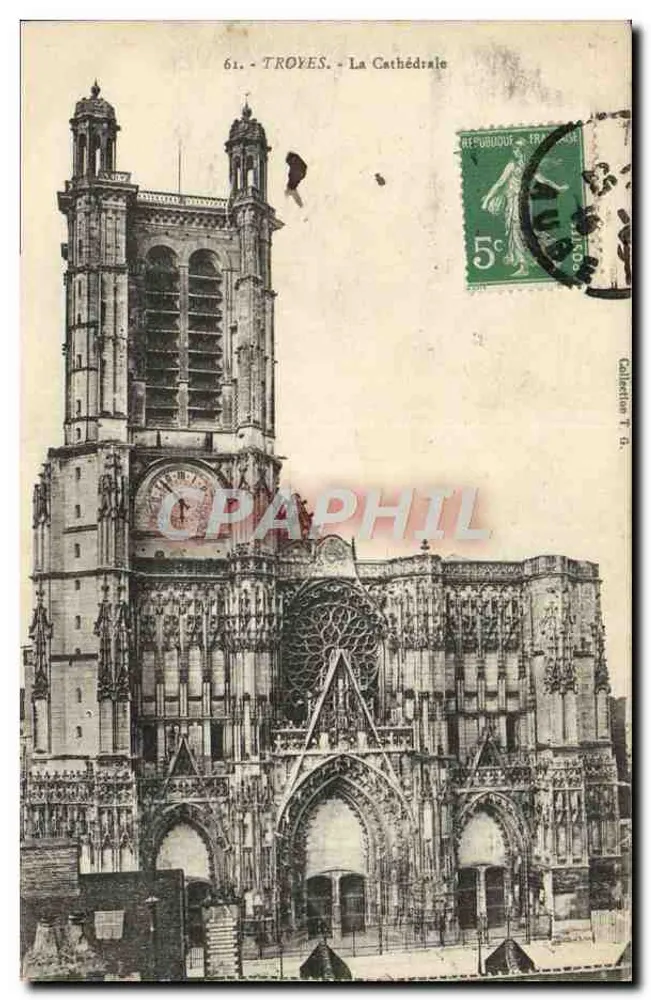 Troyes - A Catedral — n°61 — editor não visível - Frente