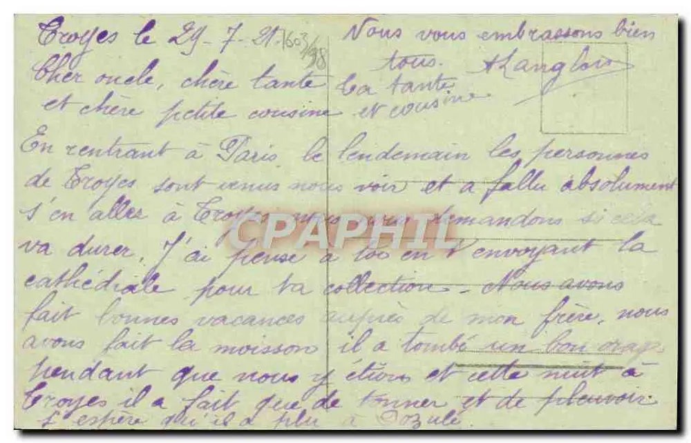 Troyes - Katedra — wydawca T. G. (nr 61) - Rewers