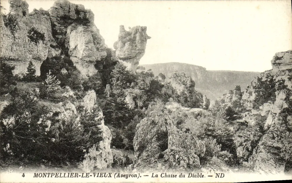 Montpellier-le-Vieux (Aveyron) — Der Teufelsstuhl — ND - Vorderseite