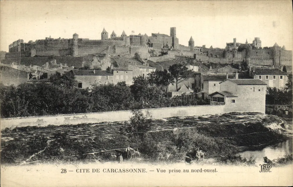 Cité de Carcassonne — Ansicht vom Nordwesten — JND Phot. - Vorderseite
