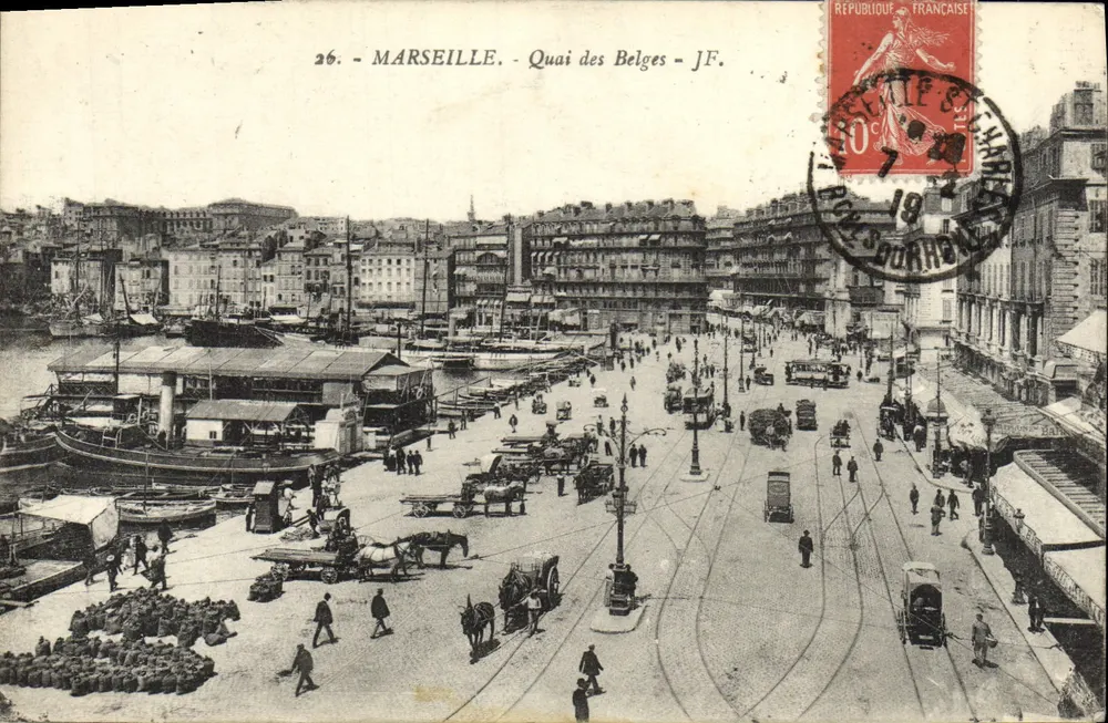 MARSSELLA - Muelle de los Bélgicos - J.F. - Anverso