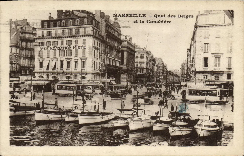 Marseille — Quai der Belgier und die Canebière — unbekannter Verlag - Vorderseite