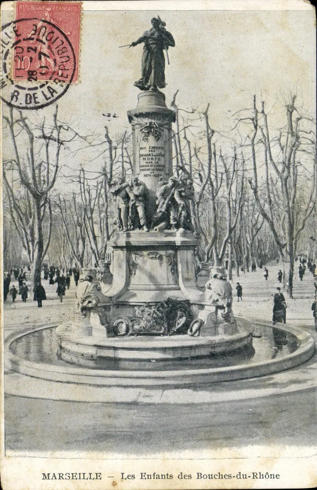 Marseille — Die Kinder der Bouches-du-Rhône — Denkmal für Kinder, die für Frankreich gestorben sind 1870-1871 - Vorderseite