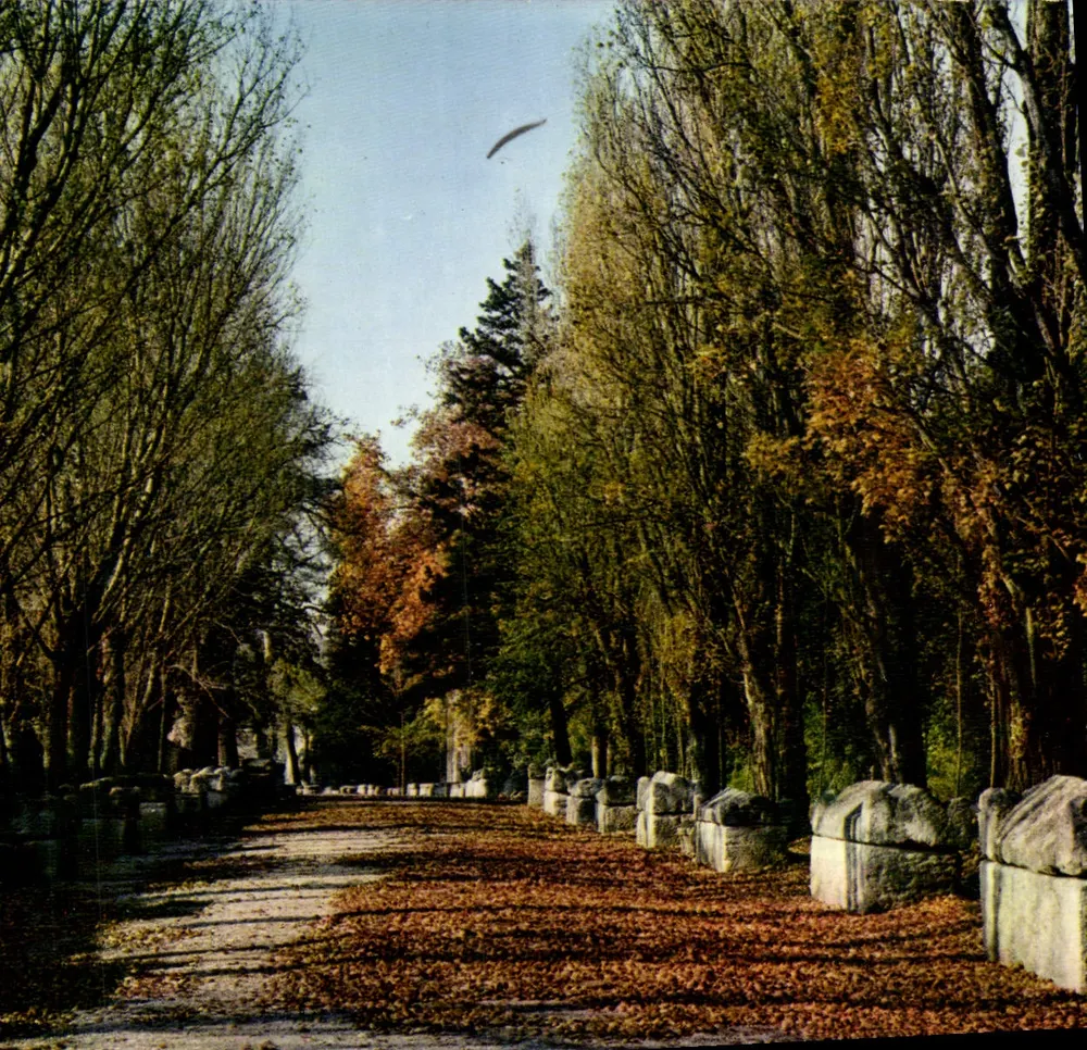 Die Alyscamps - Die Sarghalle — Gallo-Römische Nekropole — Verlag G. Gandini, Marseille - Vorderseite