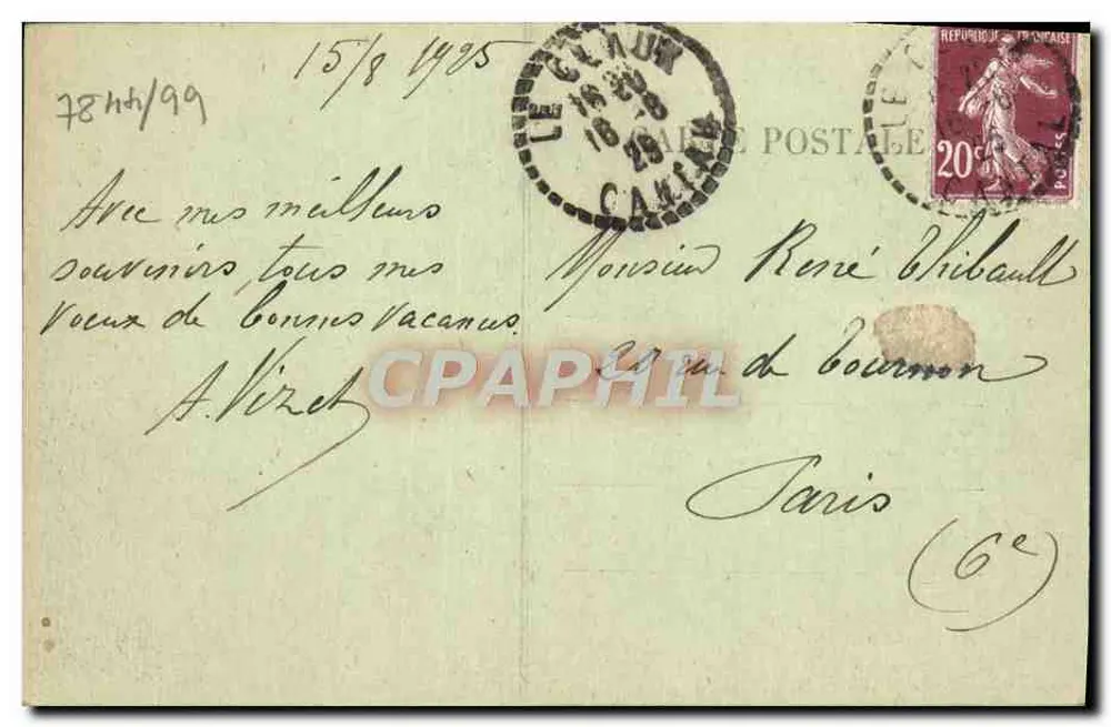 Übersicht des Nerom-Passes und des Puy-Mary — Auvergne, Cantal - 608 - Rückseite