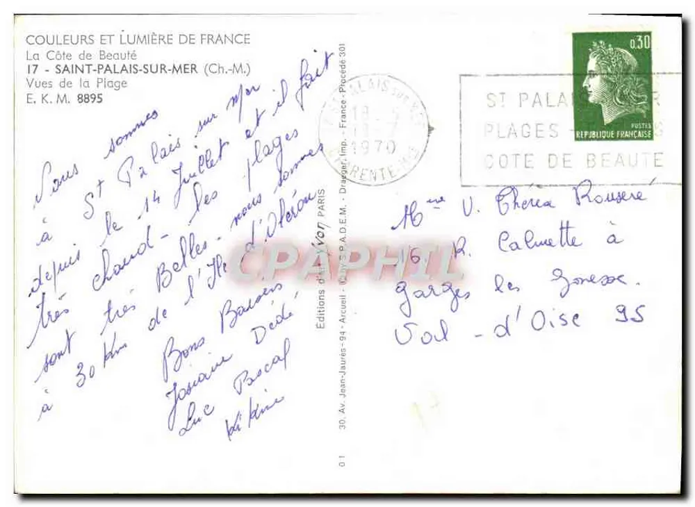 Saint-Palais-sur-Mer — Verão — Edições de l'Yvon - Verso