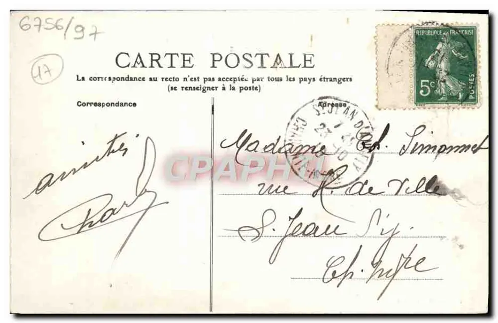 St-Savinien-sur-Charente — Vista aerea — Edizione B. Bellamy - Verso