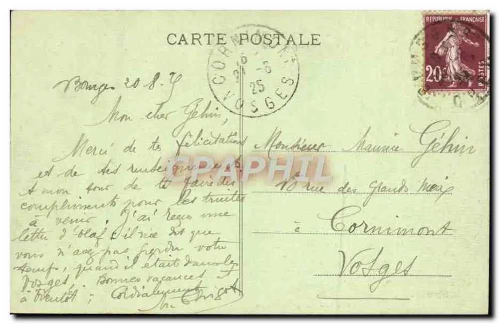 Bourges — O Palácio Jacques-Cœur — Editor: H. Bourgès, n°11 - Verso