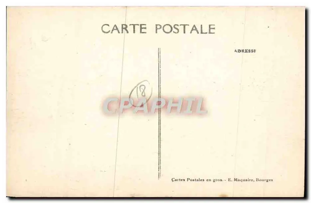 Châteauneuf-sur-Cher (Cher) — Panoramablick vom Schlosshof — Ausgabe Podosta - Rückseite