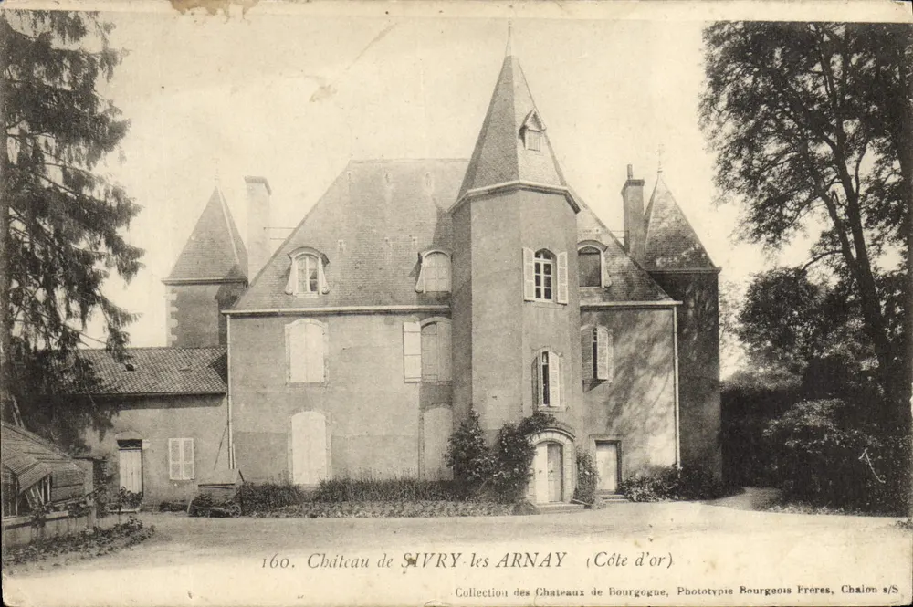 Castelo de Sivry-les-Arnay — Côte d'Or — Coleção dos Castelos da Borgonha, Fototipia Bourgeois Frères, Chalon s/S - Frente