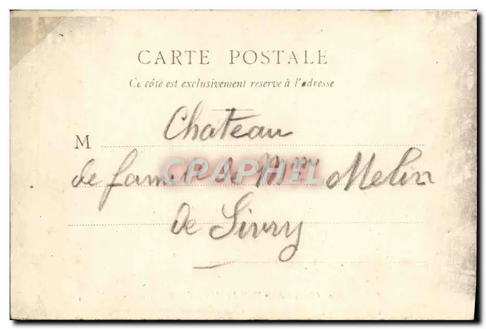 Castelo de Sivry-les-Arnay — Côte d'Or — Coleção dos Castelos da Borgonha, Fototipia Bourgeois Frères, Chalon s/S - Verso