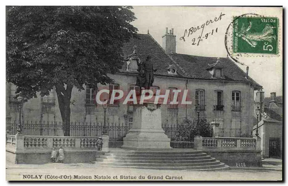 NOLAY (Côte-d'Or) Geburtsheim und Statue des Großen Carnot — Verleger nicht sichtbar, Seriennummer nicht lesbar - Vorderseite