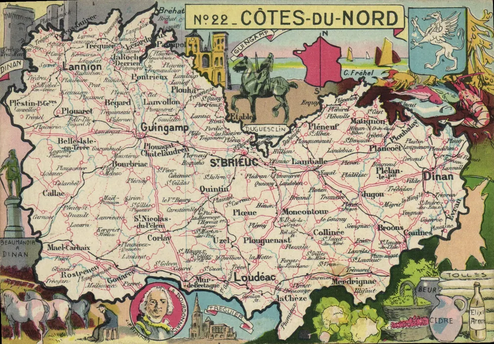Côtes-du-Nord — N°22 — Editor Blonnel, Paris - Frente