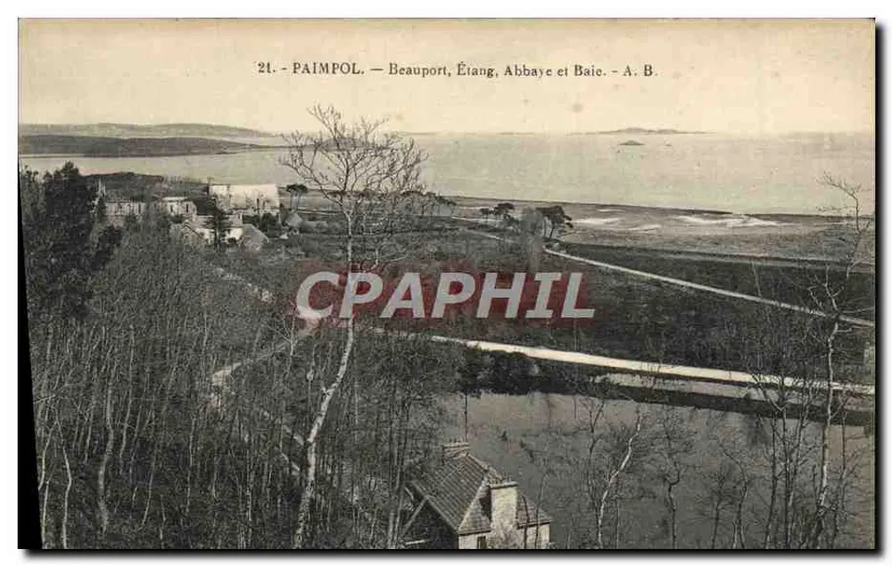Paimpol — Beauport, See, Abtei und Bucht — A. B. - Vorderseite