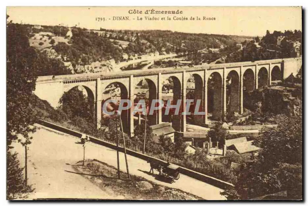 Küste von Émeraude — Der Viadukt und die Conlés der Rance — Dinan - Vorderseite