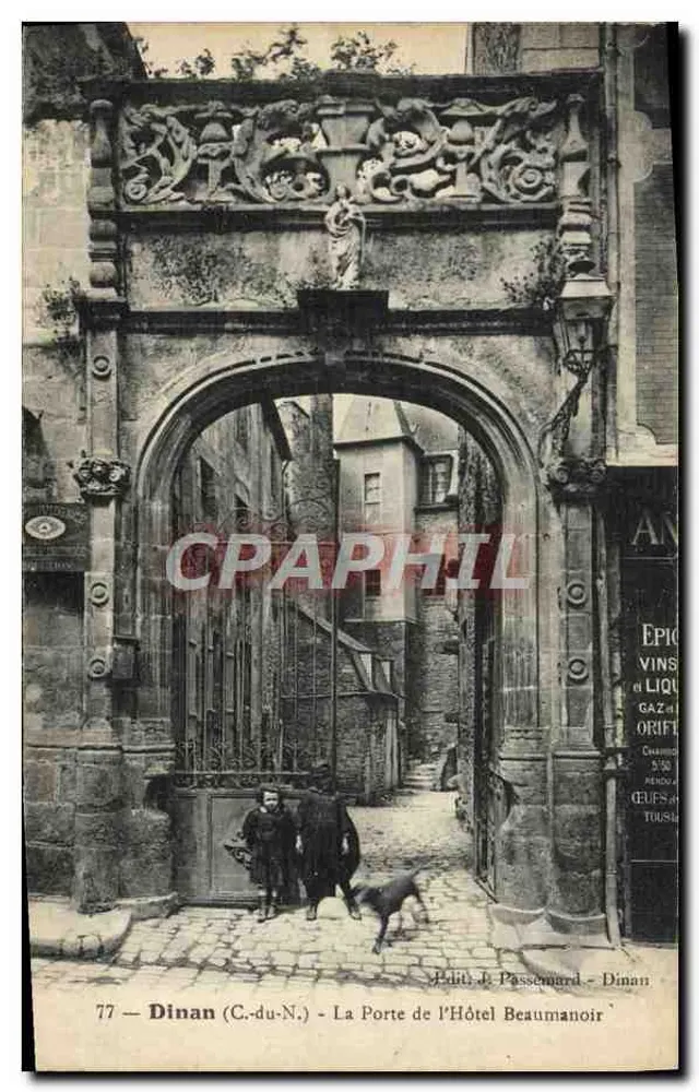 Dinan (C.-du-N.) — Die Pforte des Hotels Beaumanoir — Édit. Passemand - Dinan - Vorderseite