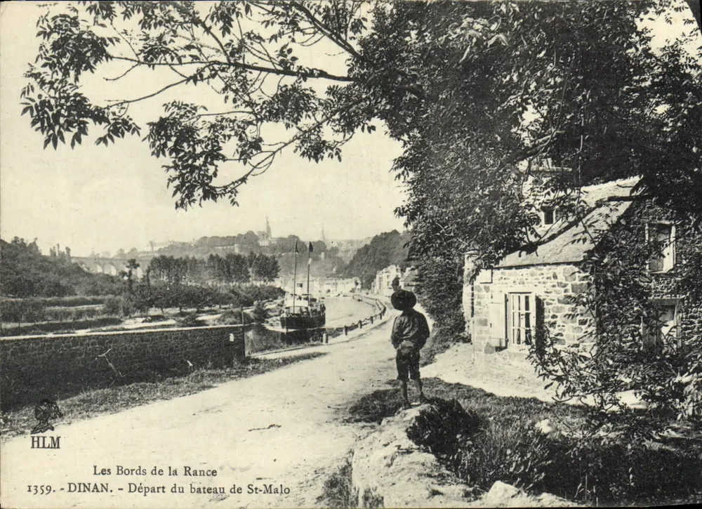 Die Ufer der Rance — Abfahrt des Bootes von St-Malo — H. Le Maillo, Verleger in St-Malo, n° 1359 - Vorderseite