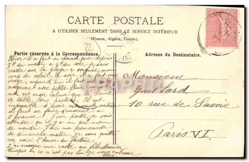 Quertugal (Côtes-du-Nord) — Capela — J.-B. Barat, editor-fotográfico, Saint-Quay - Verso