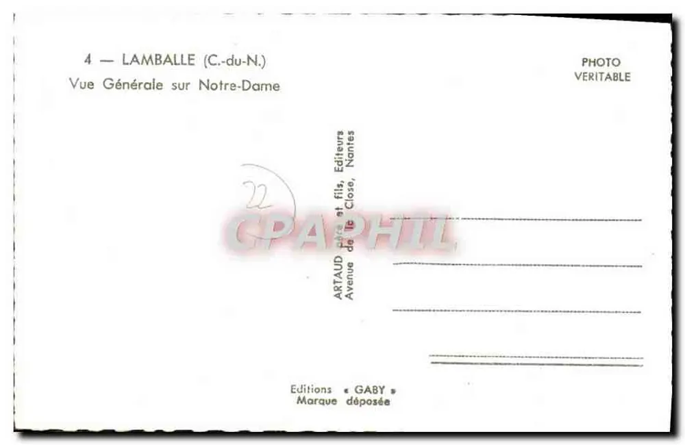 Lamballe (C.-du-N.) — Algemene uitzicht op Notre-Dame — Editions Gaby - Achterkant