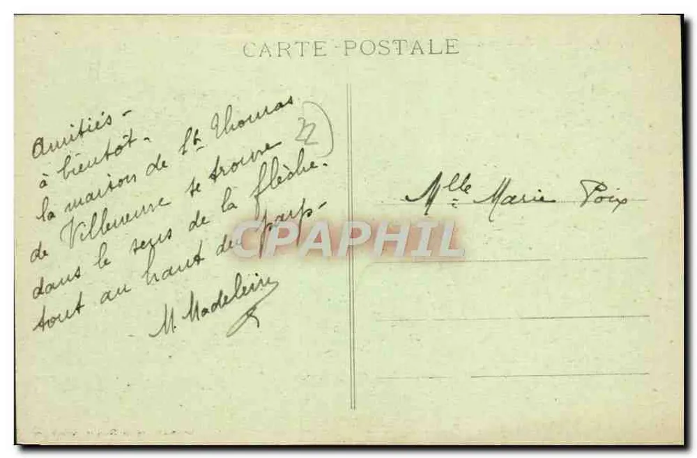 Moncontour-de-Bretagne — Ansicht von der Rue des Forges — Sammlung Lequien-Baude - Rückseite