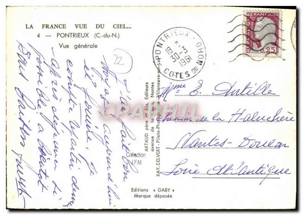 Pontrieux (C.-du-N.) — Vista geral — Editor Artaud pai e filho, Nantes - Verso