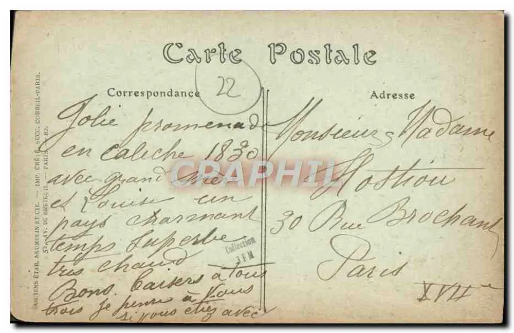 Port-Blanc (Côtes-du-Nord) — Schloss Ambroise Thomas in Ville d'Illeé — anonymer Verlag, Nr. 102 - Rückseite