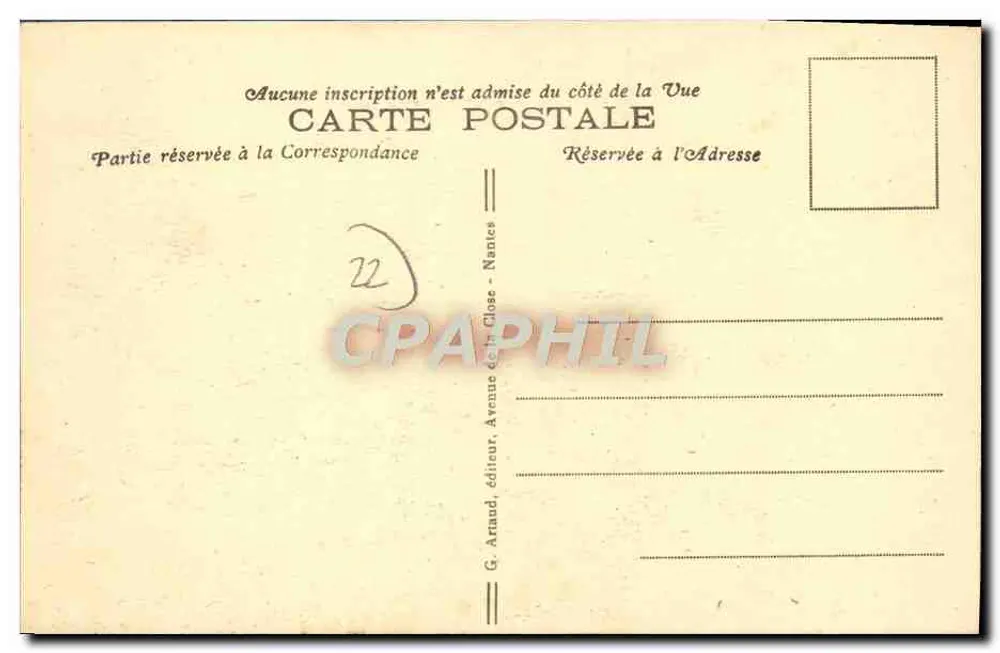 Sables-d'Olonne (C.-du N.) — L'Hostellerie de Diane — G. Arnaud, Verleger - Rückseite
