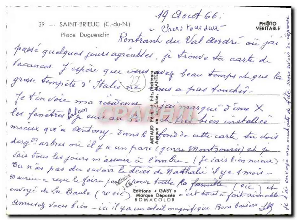 Gaby — Plac Duguesclin — Éditions Gaby - Rewers