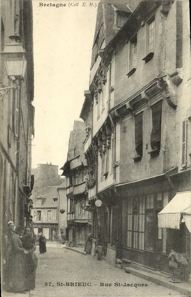 St-Brieuc — Rue St-Jacques — Éditeur E.H. n°37 - Frente