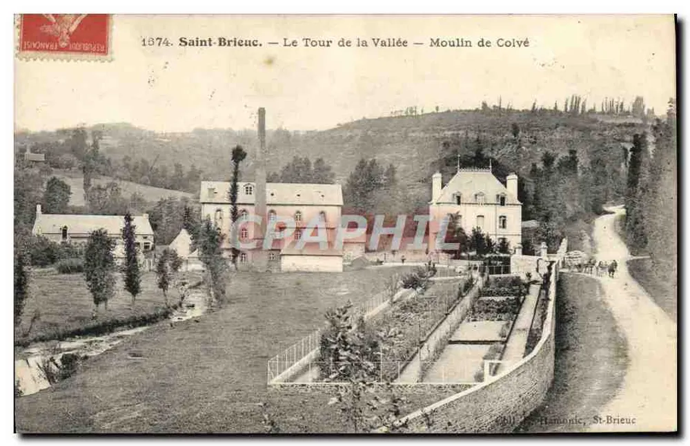 Saint-Brieuc — Blick auf den Talring — Mühle von Colvé — Verlag: H. Hamon, St-Brieuc - Vorderseite