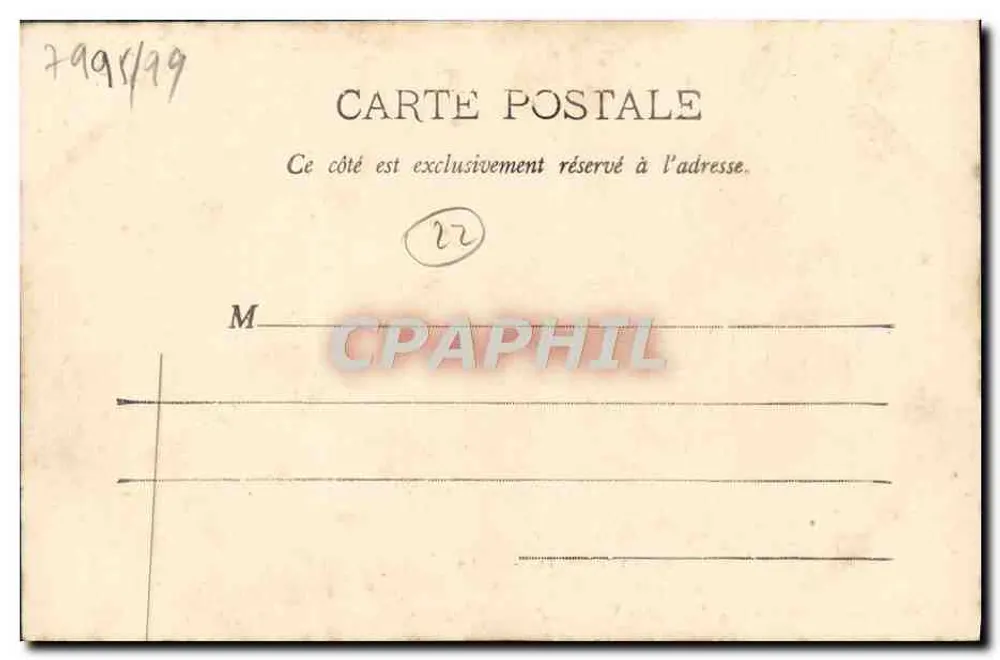Trégastel - Le Dé — A. Warou, opticien édit., St-Brieuc - Verso
