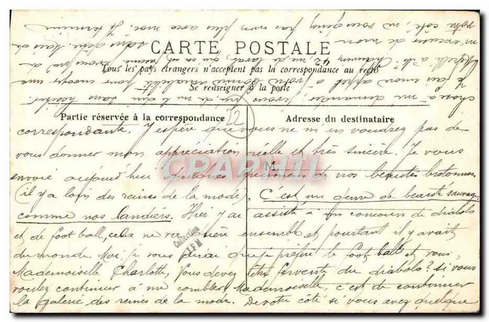 Vestido de Tregneux (C.-du-N.) — Dos mujeres en traje local sosteniendo recipientes — editor L.B. - Reverso