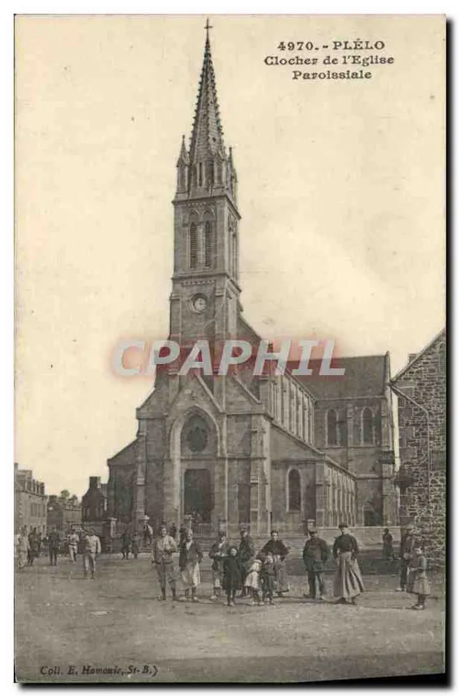 Plélo - Turm der Pfarrkirche — Coll. E. Hamonic, St-B. - Vorderseite