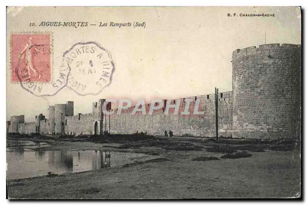 Aigues-Mortes — Os Muros (Sul) — B. F. Chalon-saône, n°10 - Frente