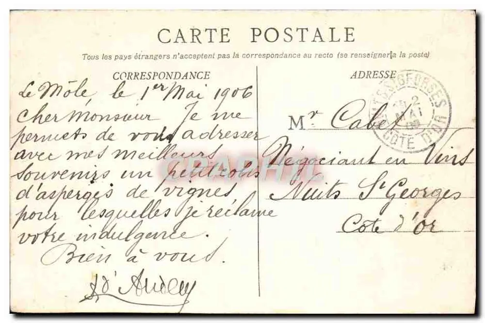 Aigues-Mortes — Os Muros (Sul) — B. F. Chalon-saône, n°10 - Verso