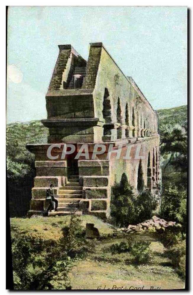 O Pont du Gard — Ruínas romanas — Editor não identificado, n° de série 61 - Frente