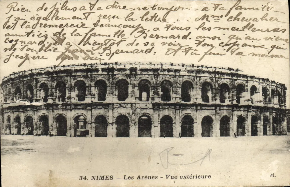 Nîmes — Die Arenen — Außenansicht — n°34 - Vorderseite