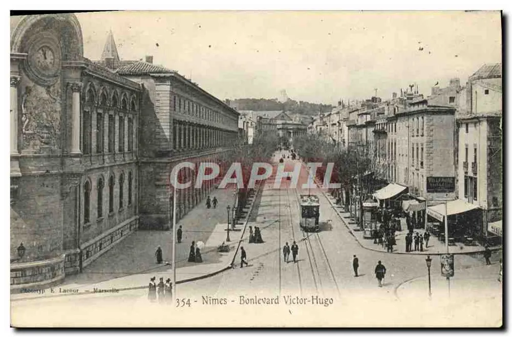 Nîmes - Bonnevard Victor-Hugo — Fototipia E. Lacoour, Marselha — n° 354 - Frente