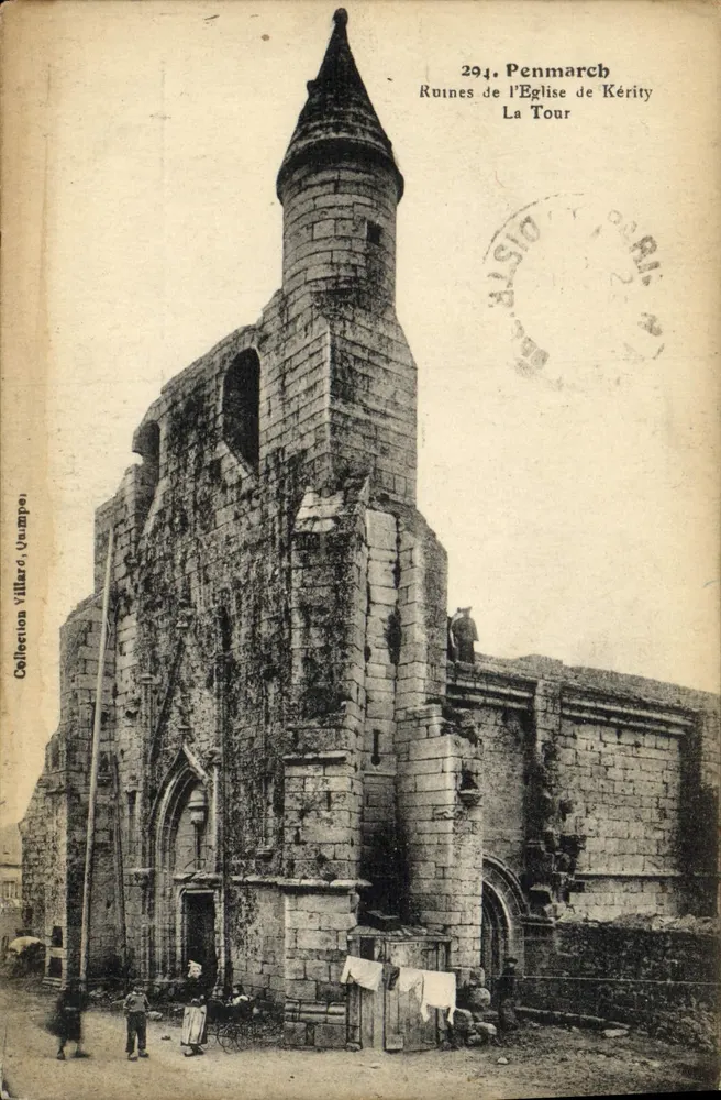 Penmarc'h — Ruinen der Kirche von Kéritty, Die Turm — Sammlung Villaré, Quimper, Nr. 294 - Vorderseite