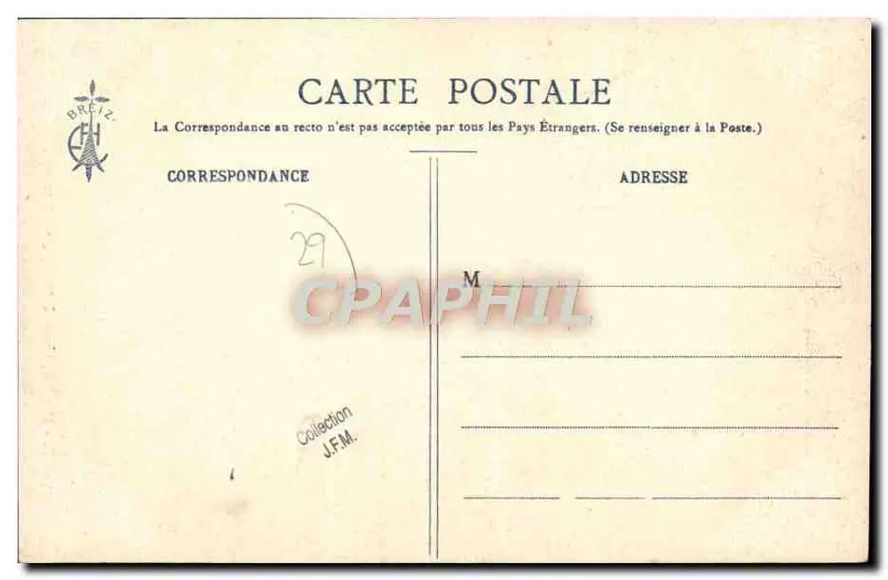 Tauffest in Ploungastel-Daoulas — Bretagne — Sammlung E. Hamonic, St-Brieuc, Nr. 1407 - Rückseite