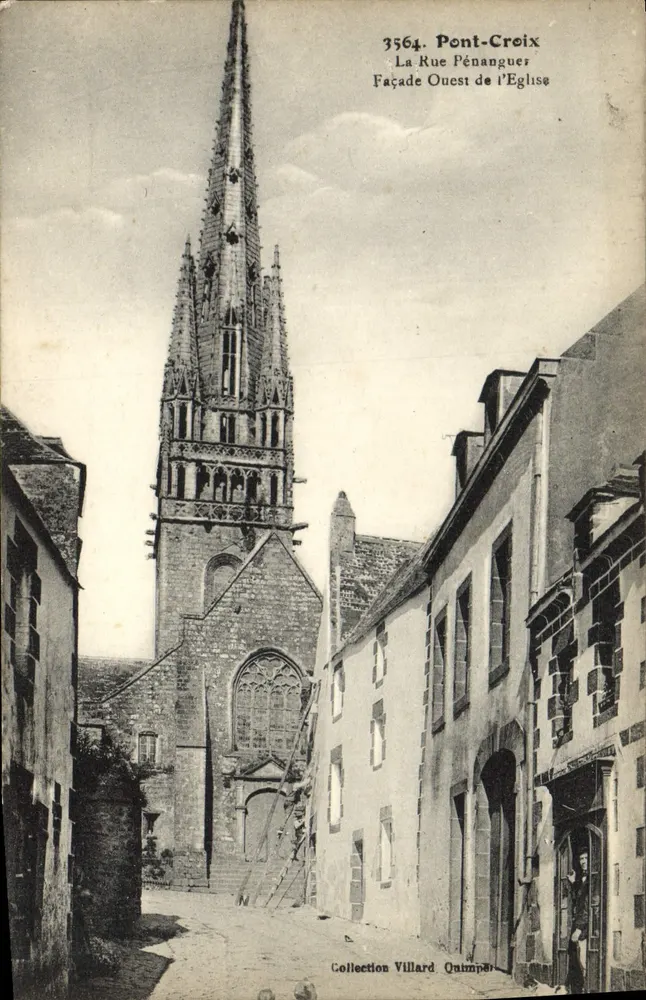 Pont-Croix — Westfassade der Kirche — Sammlung Villard Quimpas - Vorderseite