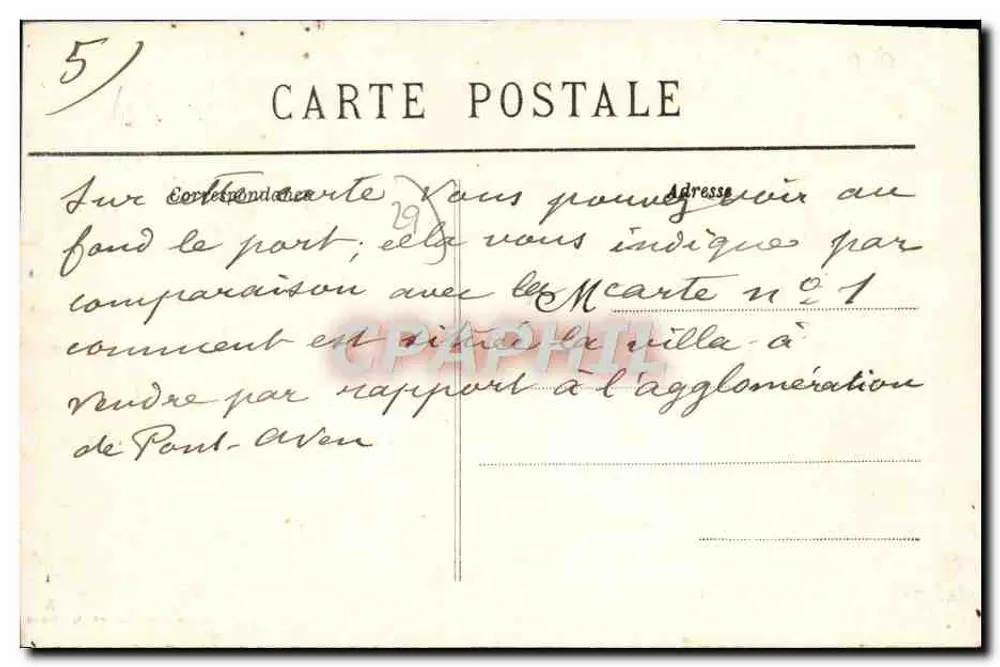 Pont-Aven — Allgemeiner Blick auf das Tal der Aven — Sammlung Villard, Quimper - Rückseite