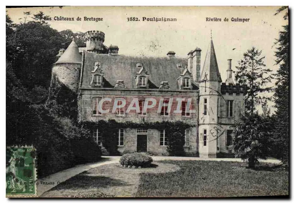 Château de Poullignan — Fluss Guimper — Verleger Villard, Nr. 3882 - Vorderseite