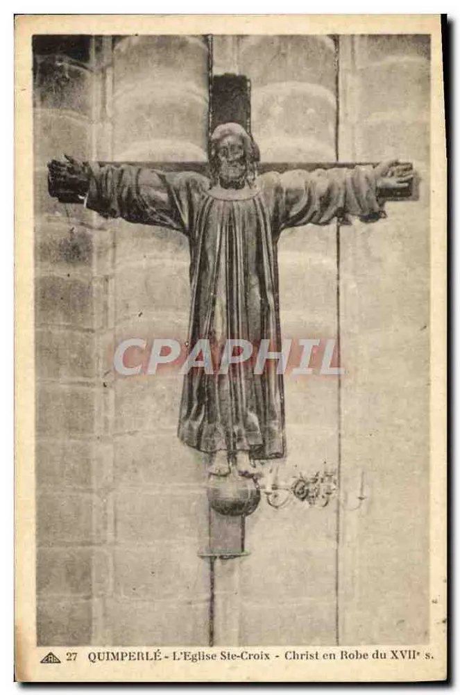 Quimperlé - Die Kirche Sainte-Croix - Christus in einem Kleid des 17. Jahrhunderts - Vorderseite